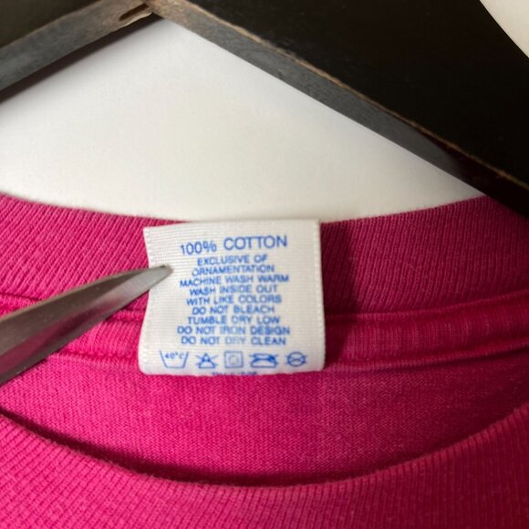 Vintage 80s Myrtle Beach Mickey Mouse T Shirt Pink Medium M USA Cartoon Solid - Picture 14 of 14